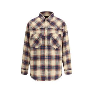 Dsquared² Brown Cotton Pattern Men's Shirt